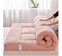 Materasso futon giapponese, materasso pieghevole, materasso tatami, portatile, facile da riporre, tessuto traspirante per divano (rosa, 120 x 200 cm)