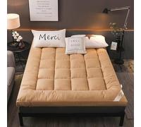 Materasso futon giapponese, pieghevole, antiscivolo e traspirante, portatile, arrotolabile, per campeggio e camera degli ospiti, A, 100 x 190 cm