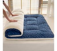 Materasso futon giapponese, pieghevole, morbido e soffice, ideale per camera da letto, camera degli ospiti, campeggio, design confortevole e portatile, per studenti e adulti