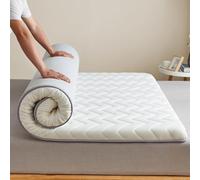 Materasso futon giapponese, pieghevole, per viaggio/tatami/campeggio/pavimento, portatile, per dormitorio universitario, letto per gli ospiti (bianco, 80 x 190 cm)