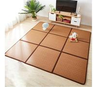 Materasso futon giapponese, pieghevole, portatile, in rattan di ghiaccio, materasso da pavimento in bambù per casa, camera da letto, tappetini per pisolini, 120 x 180 cm (6 pezzi)
