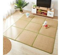 Materasso futon giapponese, portatile, in rattan di ghiaccio, pieghevole, tappetino in bambù per camera da letto, 120 x 180 cm (6 pezzi), comodo tappetino per pisolino per uso domestico