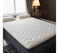 Materasso futon giapponese spesso, cuscino da pavimento portatile, per letti queen e king size, design pieghevole e arrotolabile, colore grigio, 100 x 200 cm, ideale per ospiti e vita minimalista