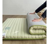 Materasso futon giapponese spesso, extra morbido, materassino pieghevole, morbido, traspirante e arrotolabile per soggiorno, dormitorio, divano, campeggio(Green,King(180x200cm))