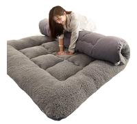 Materasso futon giapponese super morbido, Materasso Da Campeggio Portatile Per Adulti, Shiatsu, Yoga, Student Dormitory Tatami, Grigio(Grey,Full)