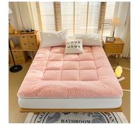 Materasso futon, in stile giapponese, pieghevole, in morbida schiuma, per un riposo accogliente e caldo, cuscino per dormitorio invernale, tatami (rosa, 180 x 200 cm)