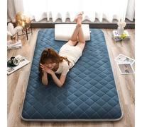 Materasso futon, materasso giapponese a pavimento, stile tatami, pieghevole, spesso, morbido, per casa, letto, dormitorio, campeggio, viaggi (blu interstellare, 100 x 200 cm)