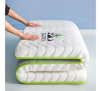 Materasso futon - Materasso leggero da pavimento pieghevole, sottile cuscino tatami per dormitorio, viaggi, campeggio, letto per gli ospiti, yoga (bianco (8 cm), 0,9 x 2,0 cm