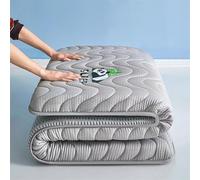 Materasso futon - Materasso leggero da pavimento pieghevole, sottile cuscino tatami per dormitorio, viaggi, campeggio, letto per gli ospiti, yoga (grigio (8 cm), 1,0 x 2,0 cm