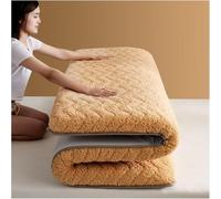 Materasso futon pieghevole in peluche, morbido, arrotolabile, per campeggio, camera degli ospiti, comodo cuscino da pavimento portatile, per uso esterno e interno