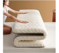 Materasso futon pieghevole in peluche, morbido, arrotolabile, per campeggio, camera degli ospiti, comodo cuscino da pavimento portatile, per uso esterno e interno