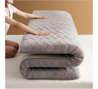 Materasso futon pieghevole in peluche, morbido, arrotolabile, per campeggio, camera degli ospiti, comodo cuscino da pavimento portatile, per uso esterno e interno