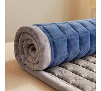 Materasso futon portatile, materasso arrotolabile spesso, da pavimento matrimoniale, materassino per ospiti, dormitori studenti, pieghevole singolo e doppio(Blue,90 * 200cm/35 * 79in)