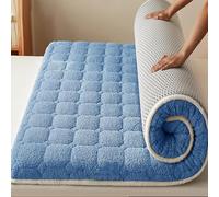 Materasso futon, portatile, pieghevole, in memory foam, spesso, per un sonno confortevole, ideale per ospiti, dormitori, campeggio, pigiama party, soluzione salvaspazio