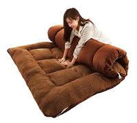 Materasso Futon Tatami Giapponese Pieghevole Materasso Letto Futon Portatile Tatami Morbido Allevia Il Mal di Schiena Materasso per Residenza Studentesca Casa Addensare 10cm,Brown-180 * 200cm