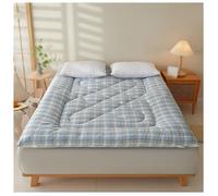 Materasso Giapponese da Pavimento Arrotolabile Tappetino per Tatami Materassino da Campeggio Tradizionale Materasso Pavimento Pad per Camera Degli Ospiti e Camera da Letto(Light blue,180x200cm)