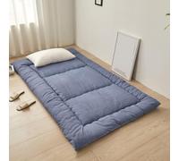 Materasso Giapponese Spesso, Divano Letto Morbido, Materasso Futon Arrotolabile, Materassino Pieghevole Per Il Pavimento, Materassino Portatile Per Dormitorio, Ospite Da Viaggio In Campeggio(Blue,Full
