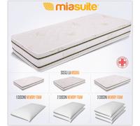MATERASSO H 22 MEMORI WATER FOAM SINGOLO MATRIMONIALE NON SFODERABILE + CUSCINO