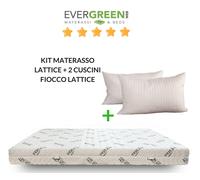 MATERASSO H18 CM LATTICE 160X190 + COPPIA GUANCIALE FIOCCHI DI LATTICE
