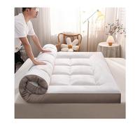 Materasso in Fibra di soia Naturale Extra Spessa Topper Regina King Size Cuscino traspirato in Piuma Materasso Top Materasso per Letto futon Grigio Singolo 90 * 200 cm FANDIAO