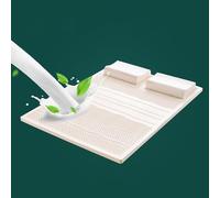 Materasso in lattice naturale, 90 x 200 cm, supporto ortopedico a 7 zone, design traspirante a nido d'ape, strato morbido e confortevole (2,5 cm), perfetto per un sonno sano