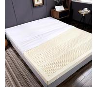Materasso in lattice naturale al 100%, 7 zone di supporto per un sonno morbido e confortevole, traspirante con ventilazione a nido d'ape per un comfort rinfrescante