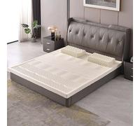 Materasso in lattice naturale al 100%, morbido, a 7 zone, design ortopedico, sfoderabile, spessore 7,6 cm, 160 x 190 cm, per il massimo comfort e sostegno