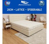 Materasso in Lattice NUVOLA alto 20 cm con rivestimento sfoderabile Aloe Argento