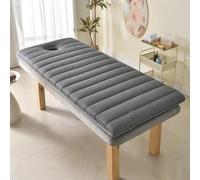 Materasso in Memory Foam per Lettino da Massaggio, Materasso ad Alta Densità con Foro per il Viso e Cinghie Elastiche, Cuscino per Lettino da Massaggio per Saldi Bellezza./Grey 6Cm/R 70X190Cm