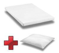 Materasso in schiuma comfort K10 140x200 cm + cuscino in microfibra CloudComfort Basic 80x80 cm