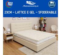 Materasso Lattice e Gel in capsule NUVOLA GEL alto 23 cm Sfoderabile con zip