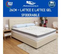 Materasso Lattice e Gel modello NUVOLA TOP GEL alto 26 cm sfoderabile