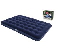 MATERASSO MARE CAMPEGGIO FLOCCATO MATRIMONIALE AIRBED BLU