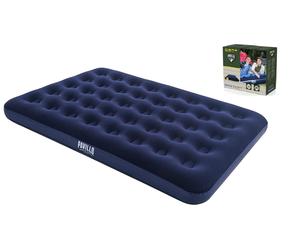 MATERASSO MARE CAMPEGGIO FLOCCATO MATRIMONIALE AIRBED BLU
