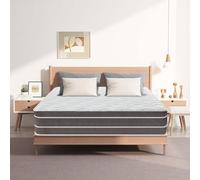 Materasso Matrimoniale 140x190, Materasso Ibrido con Molle Insacchettate e 9 Zone di Sostegno, OEKO-TEX, Ortopedico, Ergonomico, Materiali Ipoallergenici, Migliora la Qualità del Sonno, Alto 28 cm