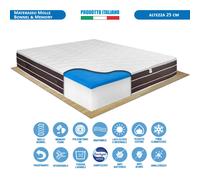 Materasso matrimoniale 160x190 a molle rinforzate e memory rigido alto 25cm