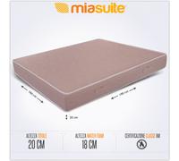 MATERASSO MATRIMONIALE IGNIFUGO 160X190 H 20 CM CERTIFICAZIONE CLASSE 1 iM