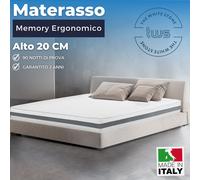 The White Stone Materasso Singolo Ortopedico in Memory Antibatterico | Rivestimento 3D Air in Fibra Ipoallergenica ed Antiacaro | 7 Zone Differenziate Termosensibili | Altezza 20 cm Reali | 75 x 190