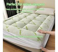 Materasso matrimoniale ultra morbido - Coprimaterasso in viscosa di bambù per sollievo dal mal di schiena - Naturalmente rinfrescante per chi soffre di caldo, verde 140*200,120*200,150*200,180*200,200