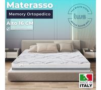 Materasso Memory 16 cm | Ergonomico, Anallergico, Traspirante, Ortopedico