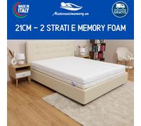 Materasso Memory Foam mod. ONDA sfoderabile alto 21cm detraibile fiscalmente