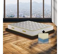 Materasso memory foam Piazza e mezzo 120X190 Cm, Materasso semirigido ortopedico contro il mal di schiena ALTO 20 Cm | Materasso memory che NON SI SCALDA con imbottitura anallergica - MOD. MEMORY20
