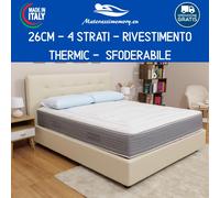 Materasso Memory MOSAIC MED alto 26 cm sfoderabile dispositivo medico detraibile