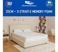Materasso Memory TOP AIR Alto 25 cm Detraibile Rivestimento Aloe Vera