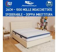 Materasso Molle Insacchettate e Memory ALOE SPRING alto 26 cm Detraibile