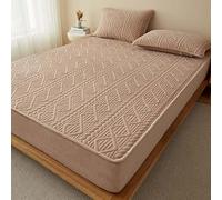 Materasso Pad soffice Copertina di Materasso Tascabile Profonda Materasso Materasso Trapuntato Materasso protettore Letto Materasso con Tasca Profonda Fino a 6-18 Pollici (Colore: Marrone Chiaro,