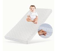 Materasso per bambini 60 x 120 cm con lenzuolo con angoli e rivestimento lavabile, materasso per bambini in schiuma fredda di alta qualità, 120 x 60 cm