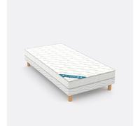 Materasso per bambini con schiuma di densità 25 kg/m3, supporto semi-rigido, superficie morbida Bianco 90 x 200 cm