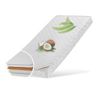 Materasso per bambini in cocco 60 x 120 cm con rivestimento trapuntato in aloe vera, altezza 10 cm, materasso per bambini Materasso in cocco per lettino o lettino, peso corporeo fino a 60 kg