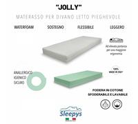 MATERASSO PER DIVANO LETTO DA CAMPEGGIO 70X180 H 8 10 12 15 20 CM SFODERABILE